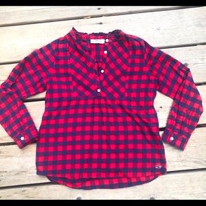 Vineyard Vines Girl’s Red Plaid Shirt